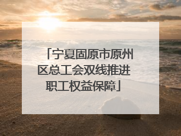 宁夏固原市原州区总工会双线推进职工权益保障