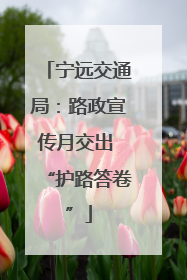 宁远交通局：路政宣传月交出 “护路答卷”