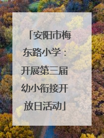 安阳市梅东路小学：开展第三届幼小衔接开放日活动