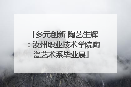 多元创新 陶艺生辉：汝州职业技术学院陶瓷艺术系毕业展