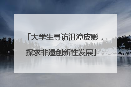 大学生寻访沮漳皮影，探求非遗创新性发展
