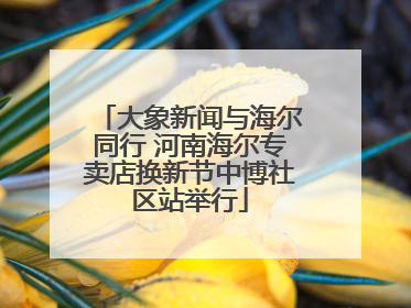 大象新闻与海尔同行 河南海尔专卖店换新节中博社区站举行