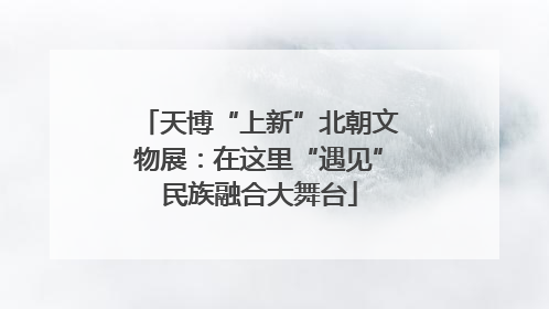 天博“上新”北朝文物展：在这里“遇见”民族融合大舞台