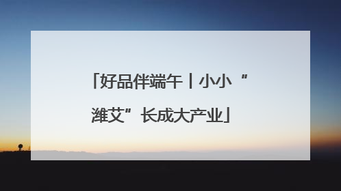 好品伴端午丨小小“潍艾”长成大产业