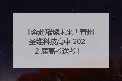 奔赴璀璨未来！青州圣维科技高中 2022 届高考送考