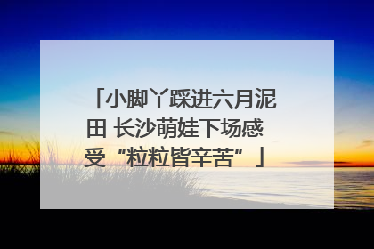 小脚丫踩进六月泥田 长沙萌娃下场感受“粒粒皆辛苦”