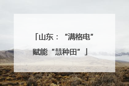山东：“满格电”赋能“慧种田”