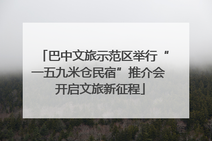 巴中文旅示范区举行“一五九米仓民宿”推介会 开启文旅新征程