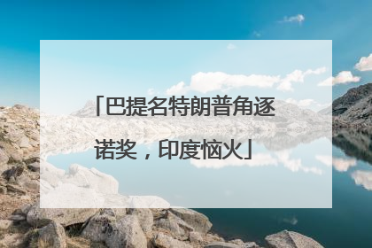 巴提名特朗普角逐诺奖，印度恼火