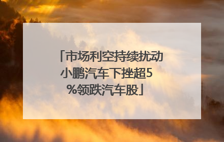 市场利空持续扰动 小鹏汽车下挫超5%领跌汽车股