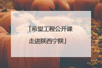 希望工程公开课走进陕西宁陕