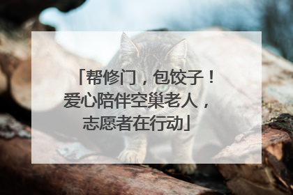 帮修门，包饺子！爱心陪伴空巢老人，志愿者在行动