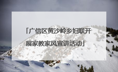 广信区黄沙岭乡妇联开展家教家风宣讲活动