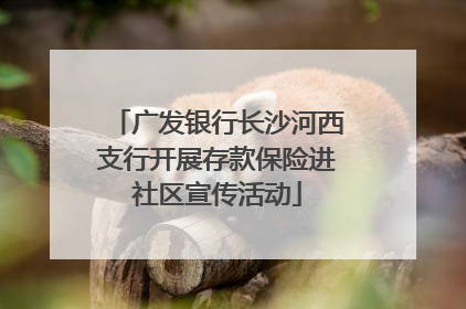 广发银行长沙河西支行开展存款保险进社区宣传活动