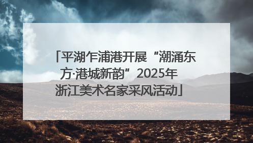 平湖乍浦港开展“潮涌东方·港城新韵”2025年浙江美术名家采风活动