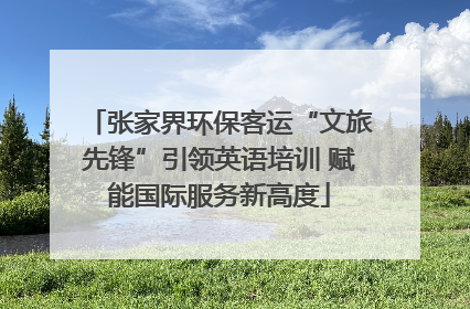张家界环保客运“文旅先锋”引领英语培训 赋能国际服务新高度