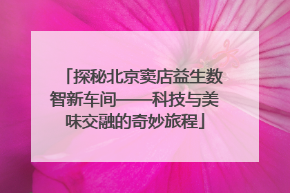 探秘北京窦店益生数智新车间——科技与美味交融的奇妙旅程