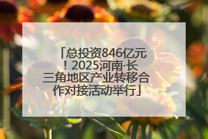 总投资846亿元！2025河南·长三角地区产业转移合作对接活动举行