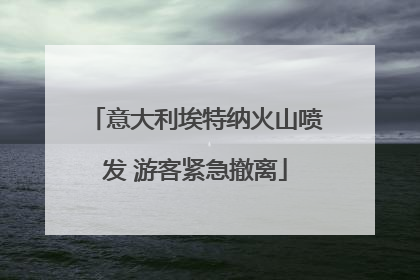 意大利埃特纳火山喷发 游客紧急撤离
