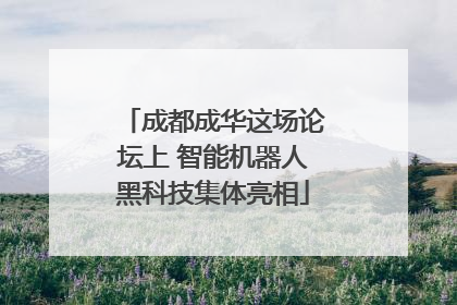 成都成华这场论坛上 智能机器人黑科技集体亮相