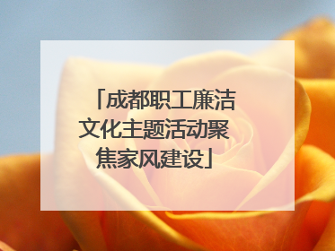 成都职工廉洁文化主题活动聚焦家风建设