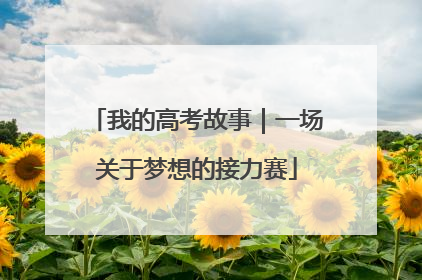 我的高考故事｜一场关于梦想的接力赛