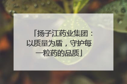 扬子江药业集团：以质量为盾，守护每一粒药的品质