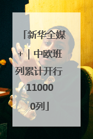 新华全媒+｜中欧班列累计开行110000列