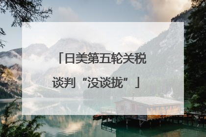 日美第五轮关税谈判“没谈拢”