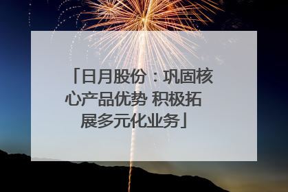 日月股份：巩固核心产品优势 积极拓展多元化业务