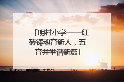 明村小学——红砖铸魂育新人，五育并举谱新篇