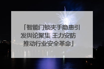 智能门锁夹手隐患引发舆论聚集 王力安防推动行业安全革命