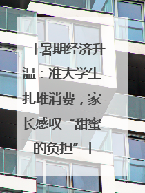 暑期经济升温：准大学生扎堆消费，家长感叹“甜蜜的负担”