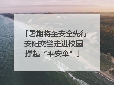 暑期将至安全先行 安阳交警走进校园撑起“平安伞”