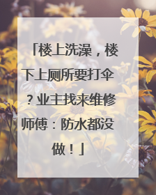 楼上洗澡，楼下上厕所要打伞？业主找来维修师傅：防水都没做！