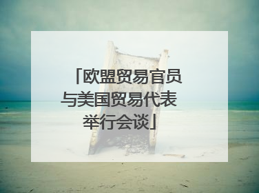 欧盟贸易官员与美国贸易代表举行会谈
