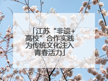 江苏“非遗+高校”合作实践为传统文化注入青春活力