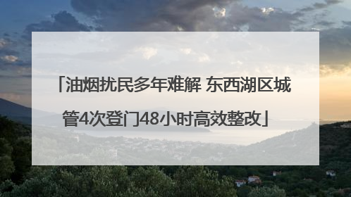 油烟扰民多年难解 东西湖区城管4次登门48小时高效整改