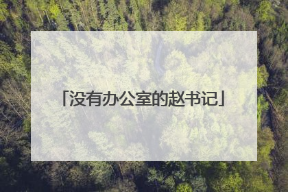 没有办公室的赵书记