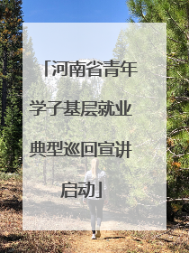 河南省青年学子基层就业典型巡回宣讲启动
