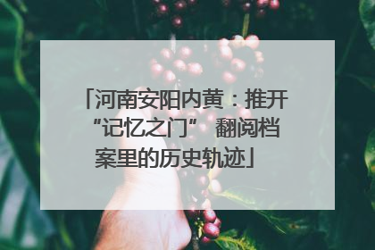 河南安阳内黄：推开“记忆之门” 翻阅档案里的历史轨迹
