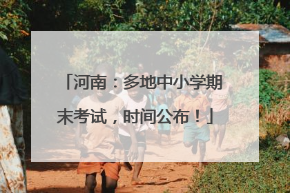 河南：多地中小学期末考试，时间公布！