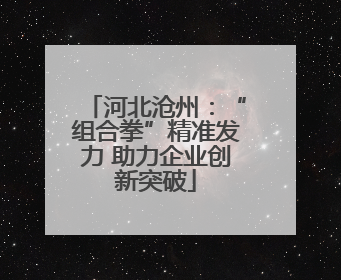 河北沧州：“组合拳”精准发力 助力企业创新突破