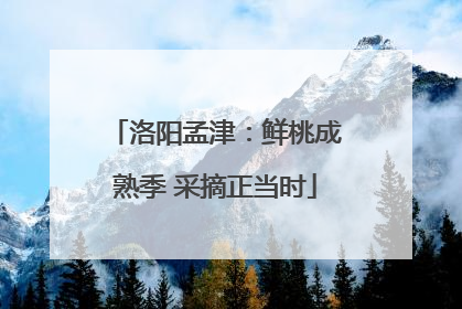 洛阳孟津：鲜桃成熟季 采摘正当时
