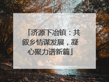 济源下冶镇：共叙乡情谋发展，凝心聚力谱新篇