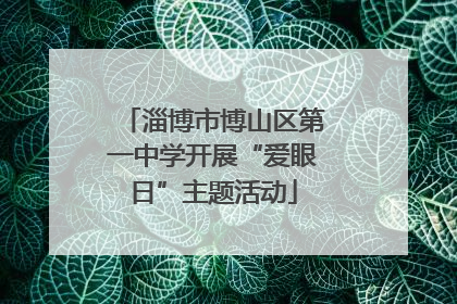 淄博市博山区第一中学开展“爱眼日”主题活动