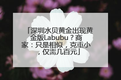 深圳水贝黄金出现黄金版Labubu？商家：只是相似，克重小，仅需几百元