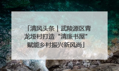 清风头条｜武陵源区青龙垭村打造“清廉书屋”赋能乡村振兴新风尚