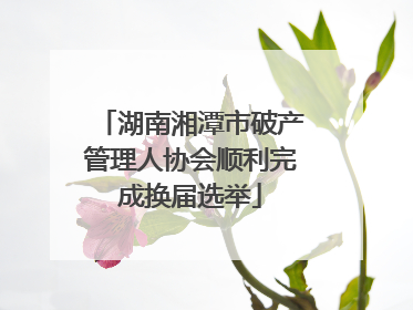 湖南湘潭市破产管理人协会顺利完成换届选举