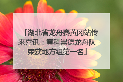 湖北省龙舟赛黄冈站传来喜讯：黄科崇德龙舟队荣获地方组第一名